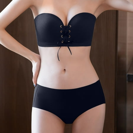 Leesechin Clearance Bras for Women Front Lacing Non-slip Strip Strapless Underwear Gathering Wipe Chest Type Anti-slip Traceless Bra Brassiere Underwire Suit
Leesechin Clearance Bras for Women Front Lacing Non-slip Strip Strapless Underwear Gathering Wipe Chest Type Anti-slip Traceless Bra Brassiere Underwire Suit