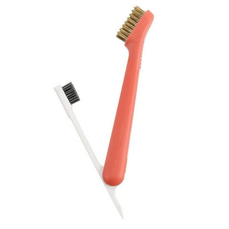 3 In 1 Stove Cleaning Brush with Scraper Foldable Multifunctional Crevice Brush Practical Kitchen Cleaning GadgetsNew - Orange Red