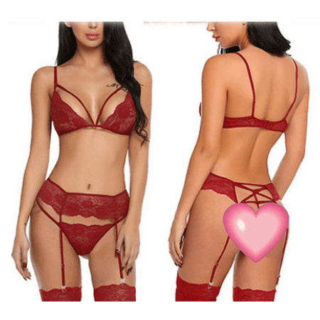 Women Sexy Babydoll Lingerie Set Lace Bra + Panty + Garter Belt See Through Strap Teddy Sleepwear
Women Sexy Babydoll Lingerie Set Lace Bra + Panty + Garter Belt See Through Strap Teddy Sleepwear