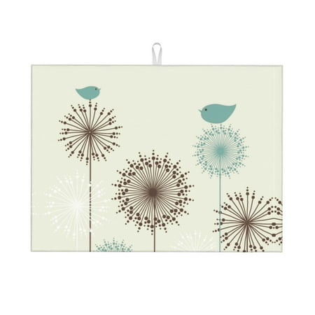 Dish Drying Mats for Kitchen Counter - Dandelion Birds 18x24in Dish Drying Pad Coffee Mat with Hanging Loop Super Absorbent Kitchen Counter Mat Coffee Bar Accessories
Dish Drying Mats for Kitchen Counter - Dandelion Birds 18x24in Dish Drying Pad Coffee Mat with Hanging Loop Super Absorbent Kitchen Counter Mat Coffee Bar Accessories