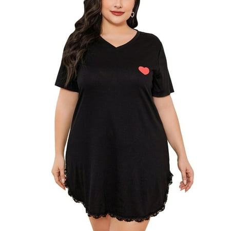 Womens Plus Size Nightgowns Short Sleeve Ladies Sleepwear Soft Pajama Dress Nightshirts 3XL
Womens Plus Size Nightgowns Short Sleeve Ladies Sleepwear Soft Pajama Dress Nightshirts 3XL