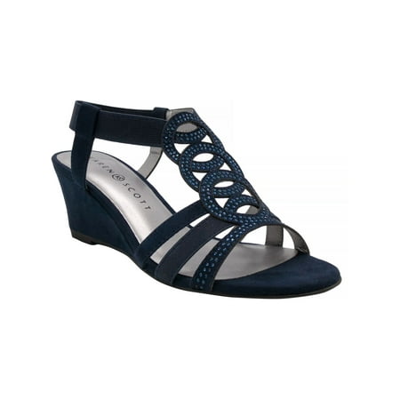 KAREN SCOTT Womens Navy Elastic Comfort Rhinestone Strappy Denice Round Toe Wedge Slip On Slingback Sandal 8.5 M
KAREN SCOTT Womens Navy Elastic Comfort Rhinestone Strappy Denice Round Toe Wedge Slip On Slingback Sandal 8.5 M