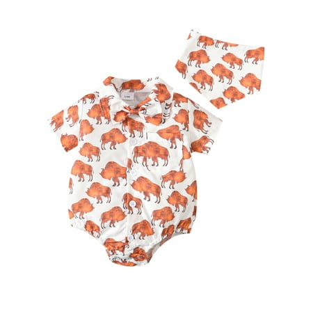 KelaJuan Baby Boy Romper Western Style Short Sleeve Turn-down Collar Button-down Daily Bodysuit
KelaJuan Baby Boy Romper Western Style Short Sleeve Turn-down Collar Button-down Daily Bodysuit