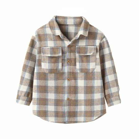Toddler Baby Boys Girls Flannel Shirt Jacket Plaid Button Down Shacket Kids Long Sleeve Coat Top Fall Winter Clothes Baby Clothes
Toddler Baby Boys Girls Flannel Shirt Jacket Plaid Button Down Shacket Kids Long Sleeve Coat Top Fall Winter Clothes Baby Clothes