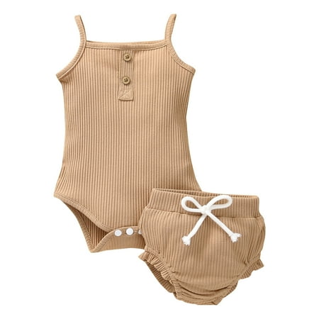 Toddler Baby Girls Solid Color Spring Summer Ribbed Sleeveless Romper Bosyduit Shorts Outfits Clothes Baby Outwear
Toddler Baby Girls Solid Color Spring Summer Ribbed Sleeveless Romper Bosyduit Shorts Outfits Clothes Baby Outwear