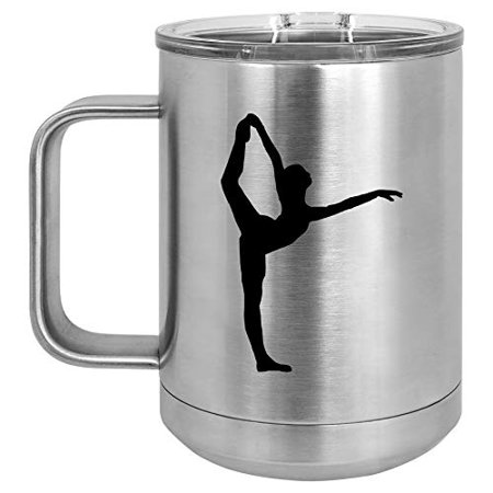15 oz Tumbler Coffee Mug Travel Cup With Handle & Lid Vacuum Insulated Stainless Steel Dancer Gymnastics (Silver)
15 oz Tumbler Coffee Mug Travel Cup With Handle & Lid Vacuum Insulated Stainless Steel Dancer Gymnastics (Silver)