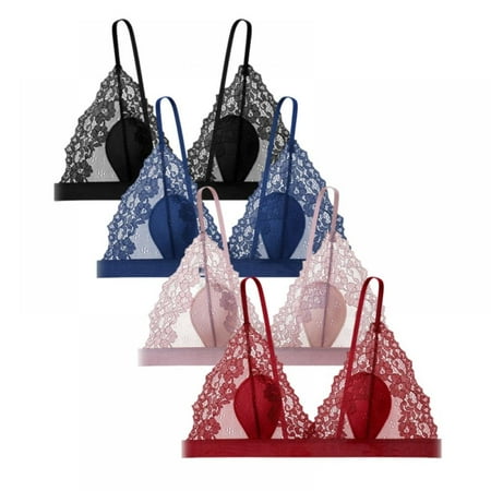 4pcs Women Ultra-thin Cup Bra Triangle Cup Padded Bra Lace Embroidery Lingerie Adjustable Shoulder Strap 3/4 Cup Bra
4pcs Women Ultra-thin Cup Bra Triangle Cup Padded Bra Lace Embroidery Lingerie Adjustable Shoulder Strap 3/4 Cup Bra