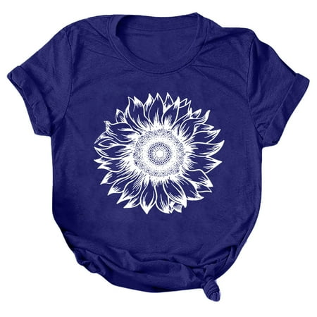Women Casual Sunflower Printing Short Sleeves Crew Neck Loose TShirt Blouse Tops Tops Long Sleeve for Women under Scrub Women Long Sleeve Shirts
Women Casual Sunflower Printing Short Sleeves Crew Neck Loose TShirt Blouse Tops Tops Long Sleeve for Women under Scrub Women Long Sleeve Shirts