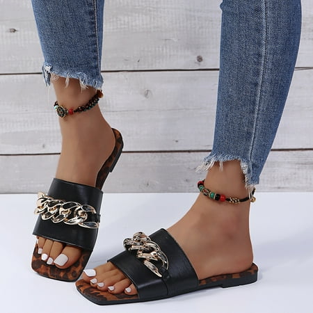 Sandals Women s Flat Sandals Flip Flop Jeweled Sandals Square Toe Metal Chain Flip Flop Flat Sandals 174
Sandals Women s Flat Sandals Flip Flop Jeweled Sandals Square Toe Metal Chain Flip Flop Flat Sandals 174
