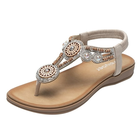 Cathalem FashionWomen Ladies Summer Flower Design Bohemia Sandals Open Toe Shoes Flip Flog Flat Sandals Women Beige 40
Cathalem FashionWomen Ladies Summer Flower Design Bohemia Sandals Open Toe Shoes Flip Flog Flat Sandals Women Beige 40
