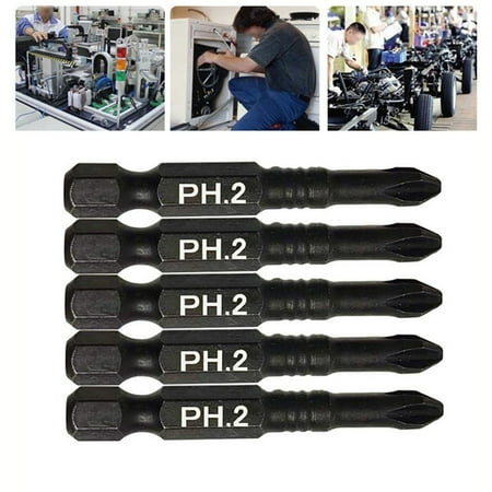 5Pcs 50Mm Black Magnetic Cross Screwdriver Bits Set Electric Screwdriver Ph2 Bit
5Pcs 50Mm Black Magnetic Cross Screwdriver Bits Set Electric Screwdriver Ph2 Bit