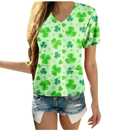 Yyeselk Women s Scrubs Tops St. Patrick s Day Print Workwear Nursing Shirts V-Neck Short Sleeve TShirt Nurse Working Uniform with 2 Pockets Blouses Pullover Shirts T-Shirts Tee Shirt Green#01 XXL
Yyeselk Women s Scrubs Tops St. Patrick s Day Print Workwear Nursing Shirts V-Neck Short Sleeve TShirt Nurse Working Uniform with 2 Pockets Blouses Pullover Shirts T-Shirts Tee Shirt Green#01 XXL