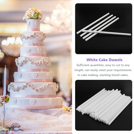 Plastic Cake Stand Sticks 50 Pieces Plastic White Cake Dowel Rods for Tiered Cake Construction and Stacking
Plastic Cake Stand Sticks 50 Pieces Plastic White Cake Dowel Rods for Tiered Cake Construction and Stacking