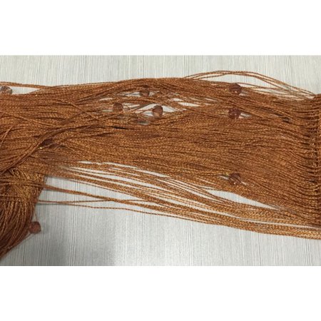 NK Rod Pocket Beauty String Tassel Curtain for Bedroom Crystal Beads Door Window Panel Room Divider Decor 1x2m