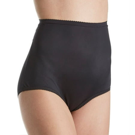 Women s Shadowline 17017 Nylon Classics Full Brief Panty (Black 6)