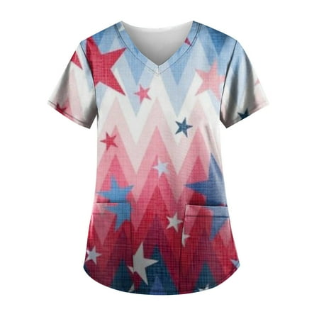 Sksloeg Women Scrub Tops Red White Blue Star Stripe Pattern V-Neck T-Shirts Tee Scrubs Top with Pockets Dark Blue XXXXL
Sksloeg Women Scrub Tops Red White Blue Star Stripe Pattern V-Neck T-Shirts Tee Scrubs Top with Pockets Dark Blue XXXXL