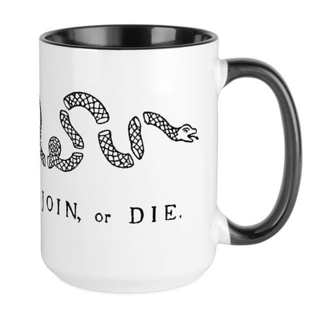 CafePress - Join Or Die Large Mug - 15 oz Ceramic Large Mug