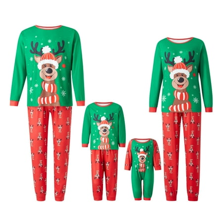 Binpure Christmas Family Matching Pajamas Elk Print Long Sleeve Tops and Stretch Casual Pants Sleepwear
Binpure Christmas Family Matching Pajamas Elk Print Long Sleeve Tops and Stretch Casual Pants Sleepwear