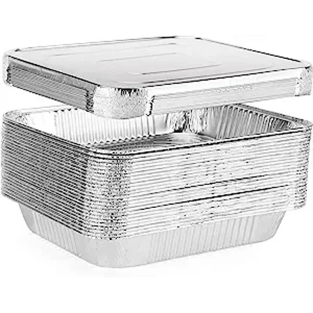 Aluminum Pans Trays 9 x13 Inch Half Size Disposable Containers with Aluminum Lids - Pack of 10 Recyclable Pans for Cooking Baking Storing Serving - Reusable Oven Air Fryer and Freezer Safe pan
Aluminum Pans Trays 9 x13 Inch Half Size Disposable Containers with Aluminum Lids - Pack of 10 Recyclable Pans for Cooking Baking Storing Serving - Reusable Oven Air Fryer and Freezer Safe pan