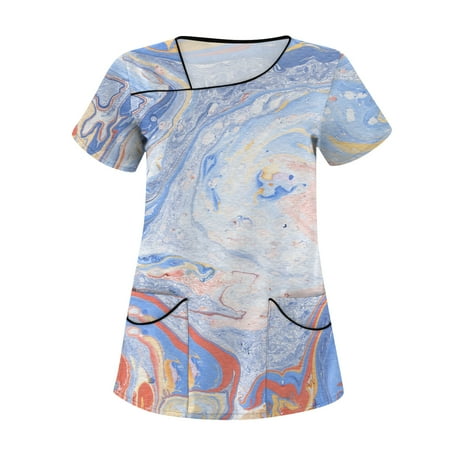 TKing Fashion Independence Day Women Plus Size Scrubs Top V-Neck Short Sleeve Printed Pockets Work Blouse for Women White L
TKing Fashion Independence Day Women Plus Size Scrubs Top V-Neck Short Sleeve Printed Pockets Work Blouse for Women White L