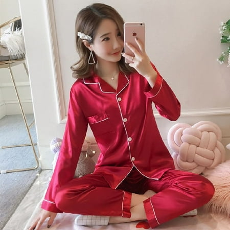 DanceeMangoo Hot Sale Long Sleeve Silk Pajamas Soft Women Autumn Winter Home Girl Sleepwear Pyjamas 3XL 4XL 5XL 85kg Nightwear Set
DanceeMangoo Hot Sale Long Sleeve Silk Pajamas Soft Women Autumn Winter Home Girl Sleepwear Pyjamas 3XL 4XL 5XL 85kg Nightwear Set