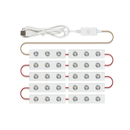 4.92ft Strip Light USB Powered Vanity Makeup Mirror Tape Lamp with 10 LED Strip Touch Control Double-Sided Sticker for Bedroom Dressing Table Hair Salon
4.92ft Strip Light USB Powered Vanity Makeup Mirror Tape Lamp with 10 LED Strip Touch Control Double-Sided Sticker for Bedroom Dressing Table Hair Salon