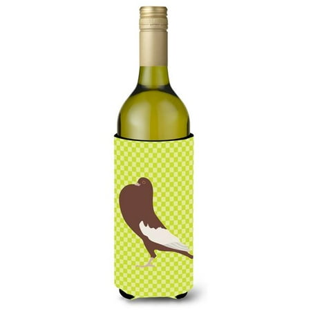 English Pouter Pigeon Green Wine Bottle Beverge Insulator Hugger