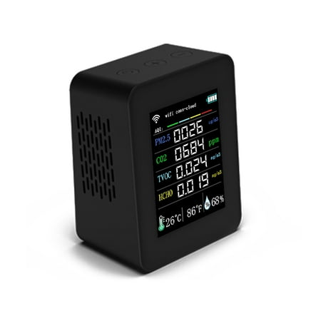 Andoer Wifi Portable Air Quality Meter 7in1 PM2.5 CO2 TVOC HCHO AQI Humidity Tester 2.8inch TFT Color Display Carbon Dioxide Support Cellphone APP Control with Calendar Function
Andoer Wifi Portable Air Quality Meter 7in1 PM2.5 CO2 TVOC HCHO AQI Humidity Tester 2.8inch TFT Color Display Carbon Dioxide Support Cellphone APP Control with Calendar Function