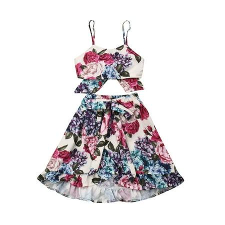 Canrulo Toddler Baby Girls Outfits Strap Ruffle Top Crop Cami Vest Tank+Floral Irregular Skirt Summer Clothes Purple 2-3 Years
Canrulo Toddler Baby Girls Outfits Strap Ruffle Top Crop Cami Vest Tank+Floral Irregular Skirt Summer Clothes Purple 2-3 Years