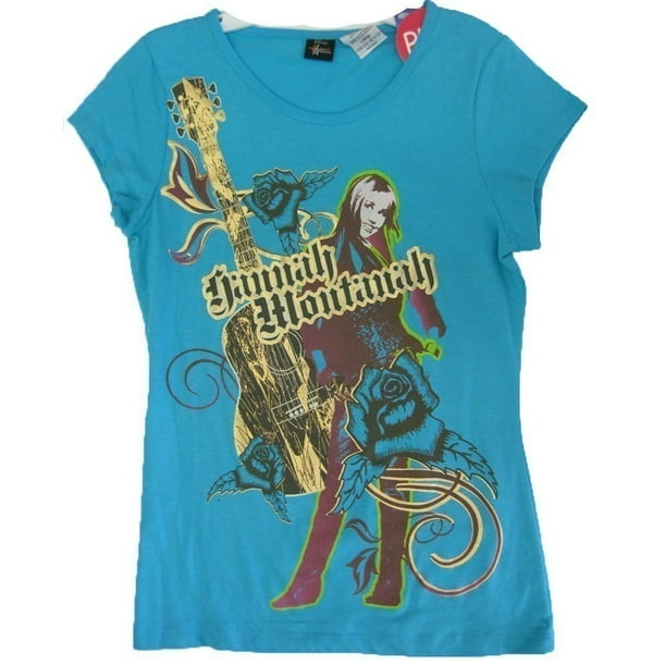 Girls Aquamarine Hannah Montana Guitar T-Shirt Plus Size 10.5-20.5