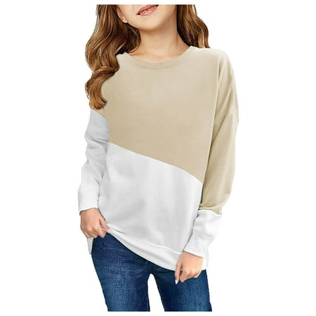 Zwiiyzr Kids Shirt Long Sleeved Color Block T-Shirt Round Neck Pullover Top for Boys and Girls Size 1-12 T-Shirts Khaki
Zwiiyzr Kids Shirt Long Sleeved Color Block T-Shirt Round Neck Pullover Top for Boys and Girls Size 1-12 T-Shirts Khaki