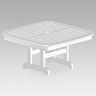 POLYWOOD; Nautical Recycled Plastic Conversation Patio Table