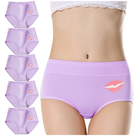 Panties Clearance Women Low Waist Tummy Control Lip Print Panties Underwear Comfortable Panties Purple M 
Panties Clearance Women Low Waist Tummy Control Lip Print Panties Underwear Comfortable Panties Purple M