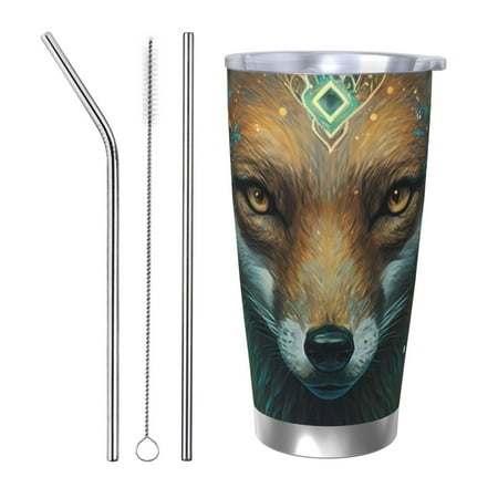 Uemuo Vintage Pattern Fox Print Travel Coffee Mug 20oz Double-walled Car Cup Stainless Steel Insulated Tumbler Leak-proof Travel Cup Reusable Straw Car Cup-Straw Three-piece Set
Uemuo Vintage Pattern Fox Print Travel Coffee Mug 20oz Double-walled Car Cup Stainless Steel Insulated Tumbler Leak-proof Travel Cup Reusable Straw Car Cup-Straw Three-piece Set