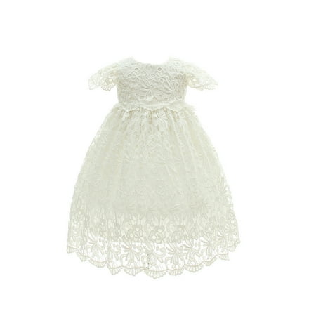 Binpure Sweet Style Little Girls Outfit Baby Hollow Flower Embroidery Short Sleeve Round Collar Long Baptism Formal Dress + Hat Set
Binpure Sweet Style Little Girls Outfit Baby Hollow Flower Embroidery Short Sleeve Round Collar Long Baptism Formal Dress + Hat Set