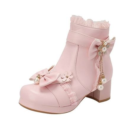 Ladies Fashion Solid Color Leather Bowknot Beaded Tassel Thick Heel Short Boots
Ladies Fashion Solid Color Leather Bowknot Beaded Tassel Thick Heel Short Boots