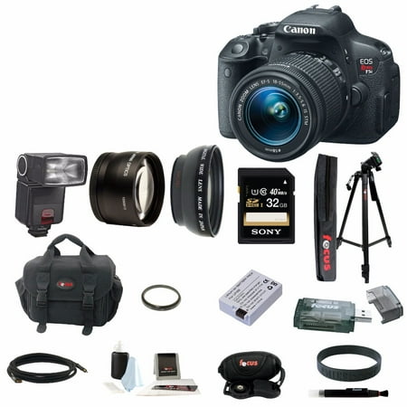 Canon EOS Rebel T5i 18.0 MP CMOS Digital Camera with 18-55mm Lens and 32GB Deluxe Accessory Kit Canon EOS Rebel T5i 18.0 MP CMOS Digital Camera with 18-55mm Lens and 32GB Deluxe Accessory Kit