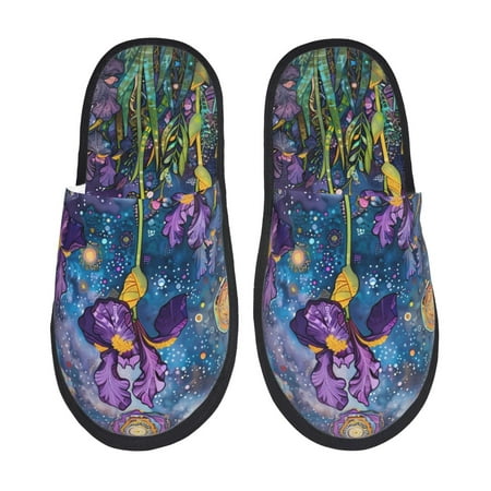 Disketp Cosmic Purple Irises Fuzzy House Memory Foam Slippers Furry Fur Lined Bedroom Shoes Cozy Indoor-Medium
Disketp Cosmic Purple Irises Fuzzy House Memory Foam Slippers Furry Fur Lined Bedroom Shoes Cozy Indoor-Medium