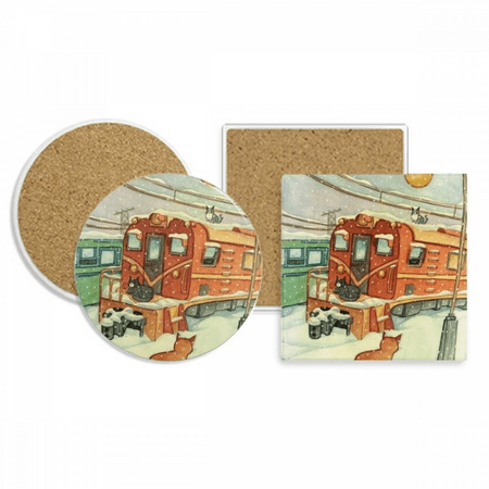 Miaoji Painting Cat Winter Snow Train Coaster Cup Mug Holder Absorbent Stone Cork Base Set
Miaoji Painting Cat Winter Snow Train Coaster Cup Mug Holder Absorbent Stone Cork Base Set