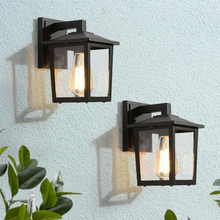 LNC Duwai 2-Pack 9-in H Sandy Black Seeded Glass Square Modern/Contemporary Medium Base (E-26) Outdoor Wall Light 9.3 H
LNC Duwai 2-Pack 9-in H Sandy Black Seeded Glass Square Modern/Contemporary Medium Base (E-26) Outdoor Wall Light 9.3 H