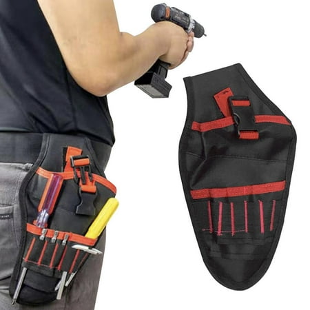 

Gecorid Waterproof Drill Holster Waterproof Oxford Cloth Drill Holster Cordless Screwdriver Waist Tool Bag Carry Pouch for Carpenter Electrician noble