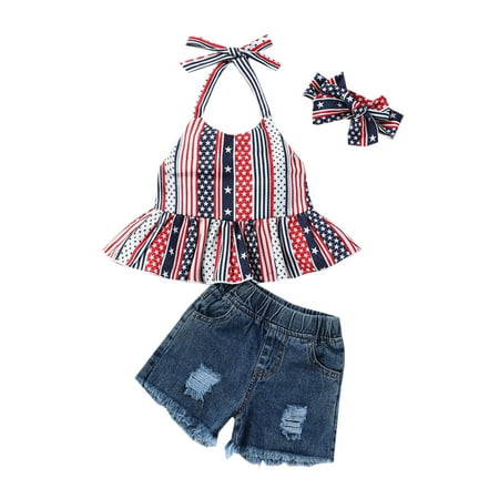 Toddler Girls Sleeveless Independence Day 4th Of July Star Striped Printed Vest Tops Denim Shorts Outfits Kids Child Clothing Streetwear Dailywear Outwear
Toddler Girls Sleeveless Independence Day 4th Of July Star Striped Printed Vest Tops Denim Shorts Outfits Kids Child Clothing Streetwear Dailywear Outwear