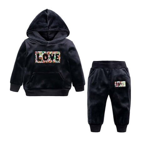 Kids Toddler Baby Boys Girls Autumn Winter Outfit Velvet Clothes Long Sleeve Hoodie Warm Sweatshirt Tops With kangaroo Pocket Jogger Long Pants 2Pcs Tracksuit Set 9 Months-7 Years
Kids Toddler Baby Boys Girls Autumn Winter Outfit Velvet Clothes Long Sleeve Hoodie Warm Sweatshirt Tops With kangaroo Pocket Jogger Long Pants 2Pcs Tracksuit Set 9 Months-7 Years