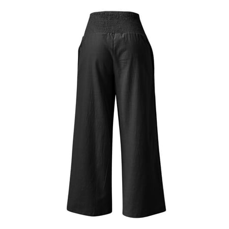 Womens Pants Casual High Waist Wide Leg Palazzo Lounge For Smocked Elastic Waist Loose Comfy Pajama Pockets Cargo Pants
Womens Pants Casual High Waist Wide Leg Palazzo Lounge For Smocked Elastic Waist Loose Comfy Pajama Pockets Cargo Pants