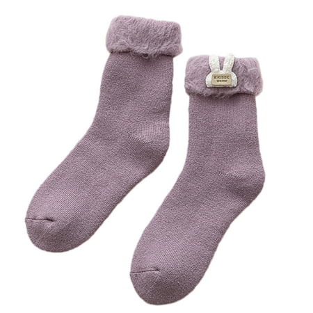 YEUHTLL Women Winter Autumn Thicken Warm Crew Socks Japanese Style Cute Cartoon Rabbit Faux Fur Trim Velvet Lining Thermal Snow Hosiery
YEUHTLL Women Winter Autumn Thicken Warm Crew Socks Japanese Style Cute Cartoon Rabbit Faux Fur Trim Velvet Lining Thermal Snow Hosiery
