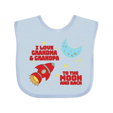 Inktastic I Love Grandma and Grandpa to the Moon and Back Gift Baby Boy or Baby Girl Bib
Inktastic I Love Grandma and Grandpa to the Moon and Back Gift Baby Boy or Baby Girl Bib