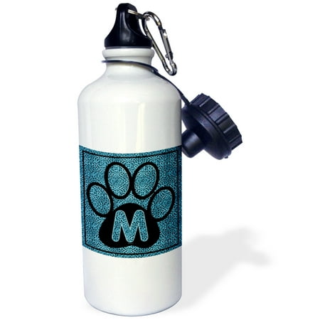 3dRose Letter M Blue Cheetah Print Cat Paw Sports Water Bottle 21oz 
3dRose Letter M Blue Cheetah Print Cat Paw Sports Water Bottle 21oz