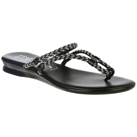 ITALIAN SHOEMAKER WOMENS ROYALE SANDALS 6 Black
