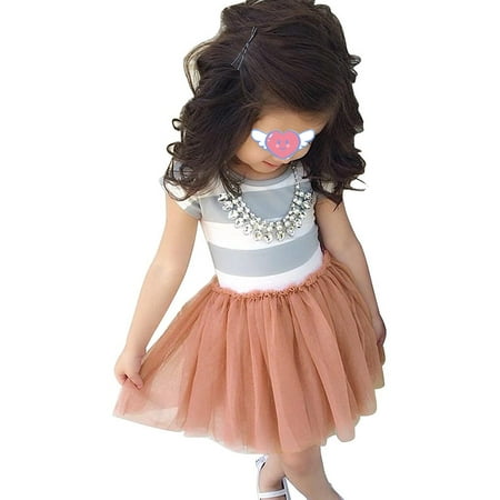 Cathery Toddler Baby Girls Tutu Dress Short Sleeves Summer Dress Stripe Tulle Skirts Princess Dress 
Cathery Toddler Baby Girls Tutu Dress Short Sleeves Summer Dress Stripe Tulle Skirts Princess Dress