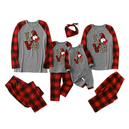 QILINXUAN Christmas Matching Family Pajamas Set Letter Printed Top with Red Plaid Pants for Adult Kid Dog
QILINXUAN Christmas Matching Family Pajamas Set Letter Printed Top with Red Plaid Pants for Adult Kid Dog